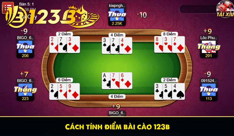 Cách tính điểm bài cào 123b