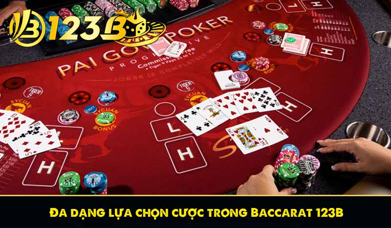 Đa dạng lựa chọn cược trong Baccarat 123B