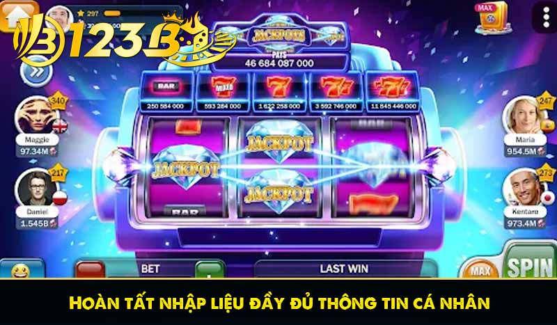 Hoàn tất nhập liệu đầy đủ thông tin cá nhân